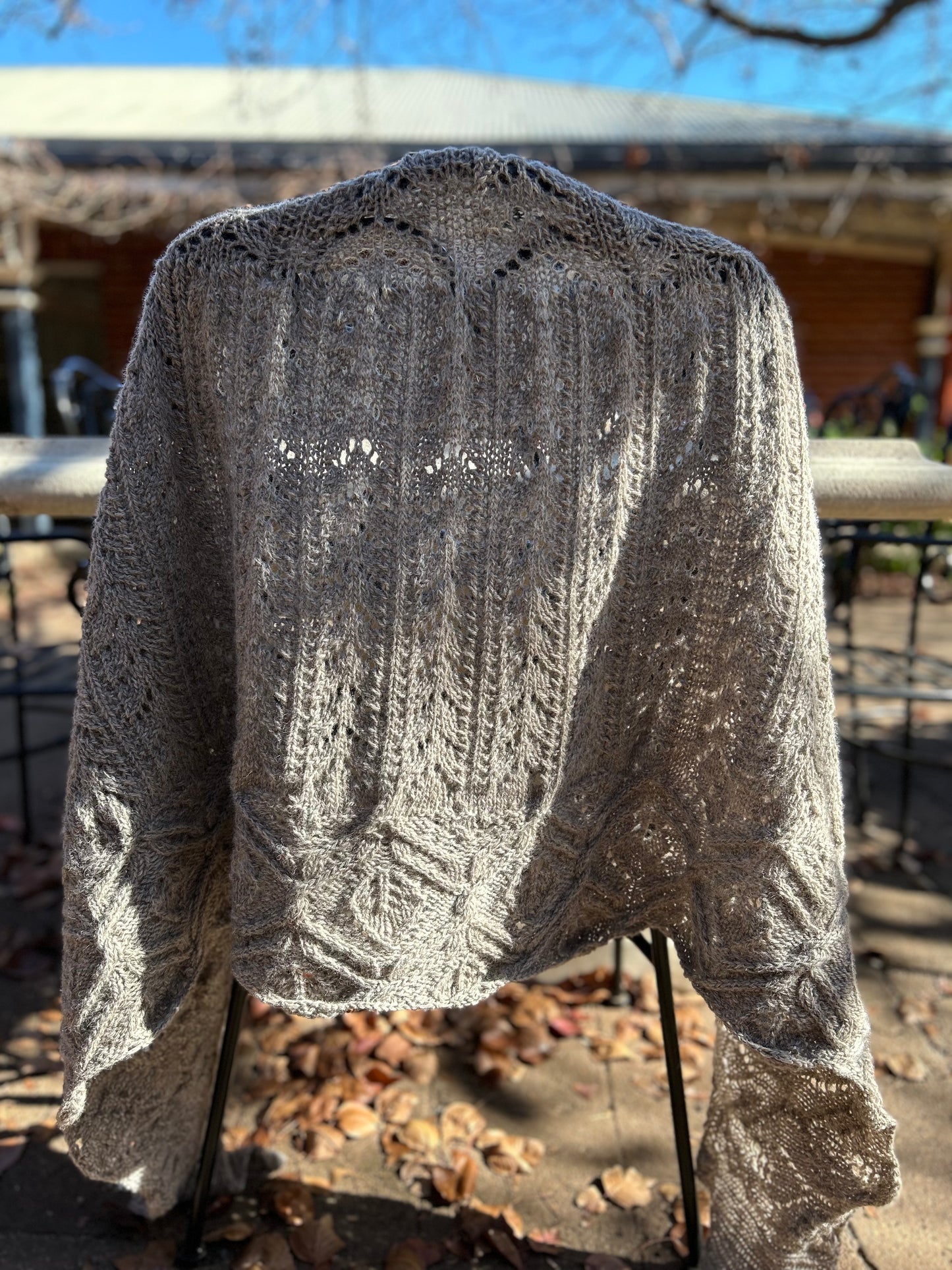 Whiskey in a Teacup Shawl set - Grey Corriedale DK