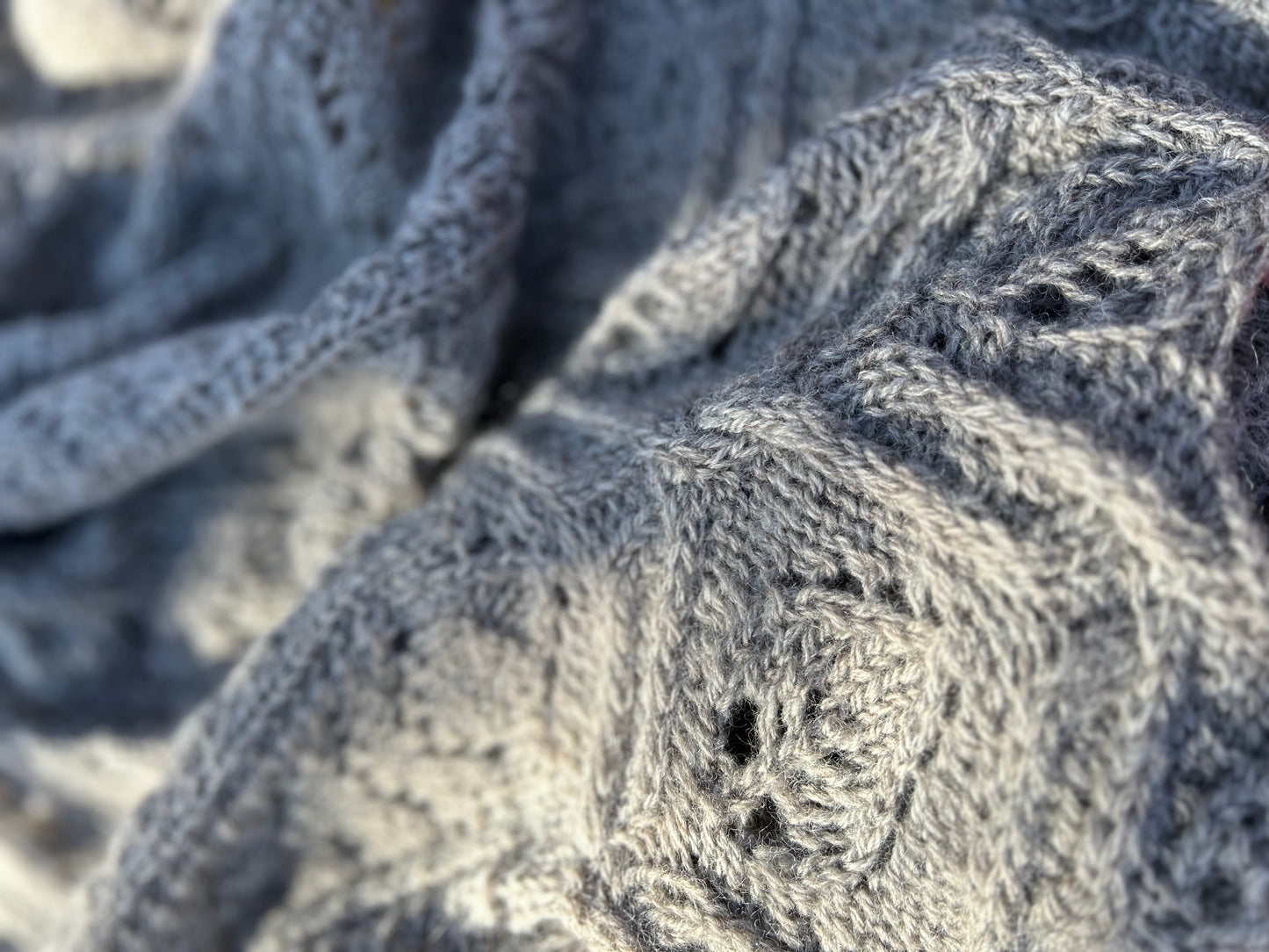 Whiskey in a Teacup Shawl set - Grey Corriedale DK
