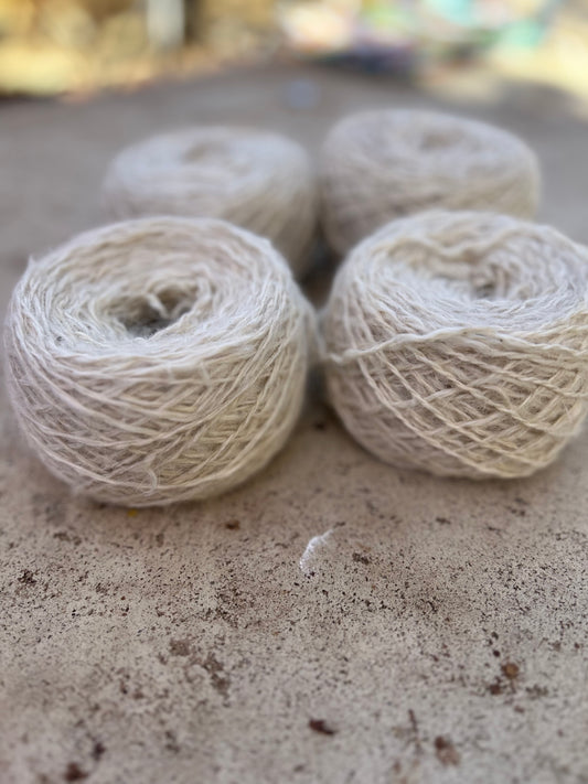 Society Knits Off White Alpaca upcycled yarn