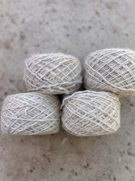 Society Knits Off White Alpaca upcycled yarn