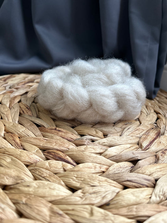Fibre Arts Shed Green Label Roving White Corriedale 100g