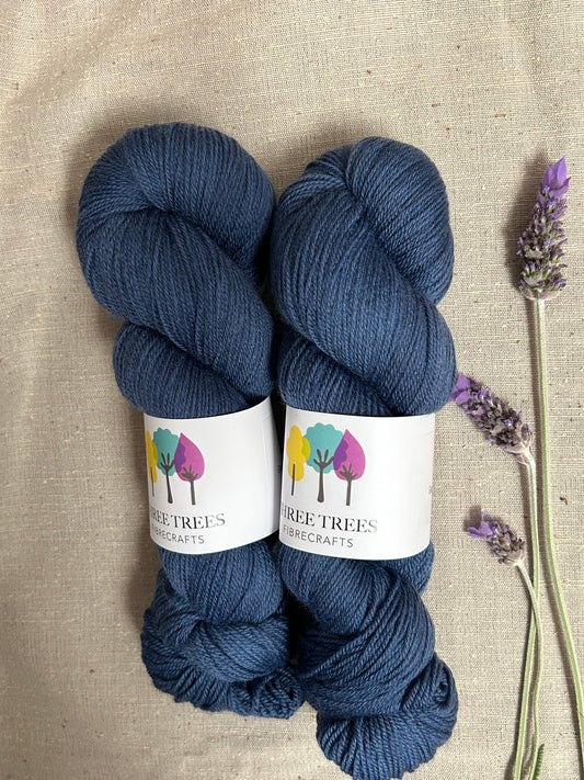 Three Trees Fibrecrafts 4 ply Blue on Blue