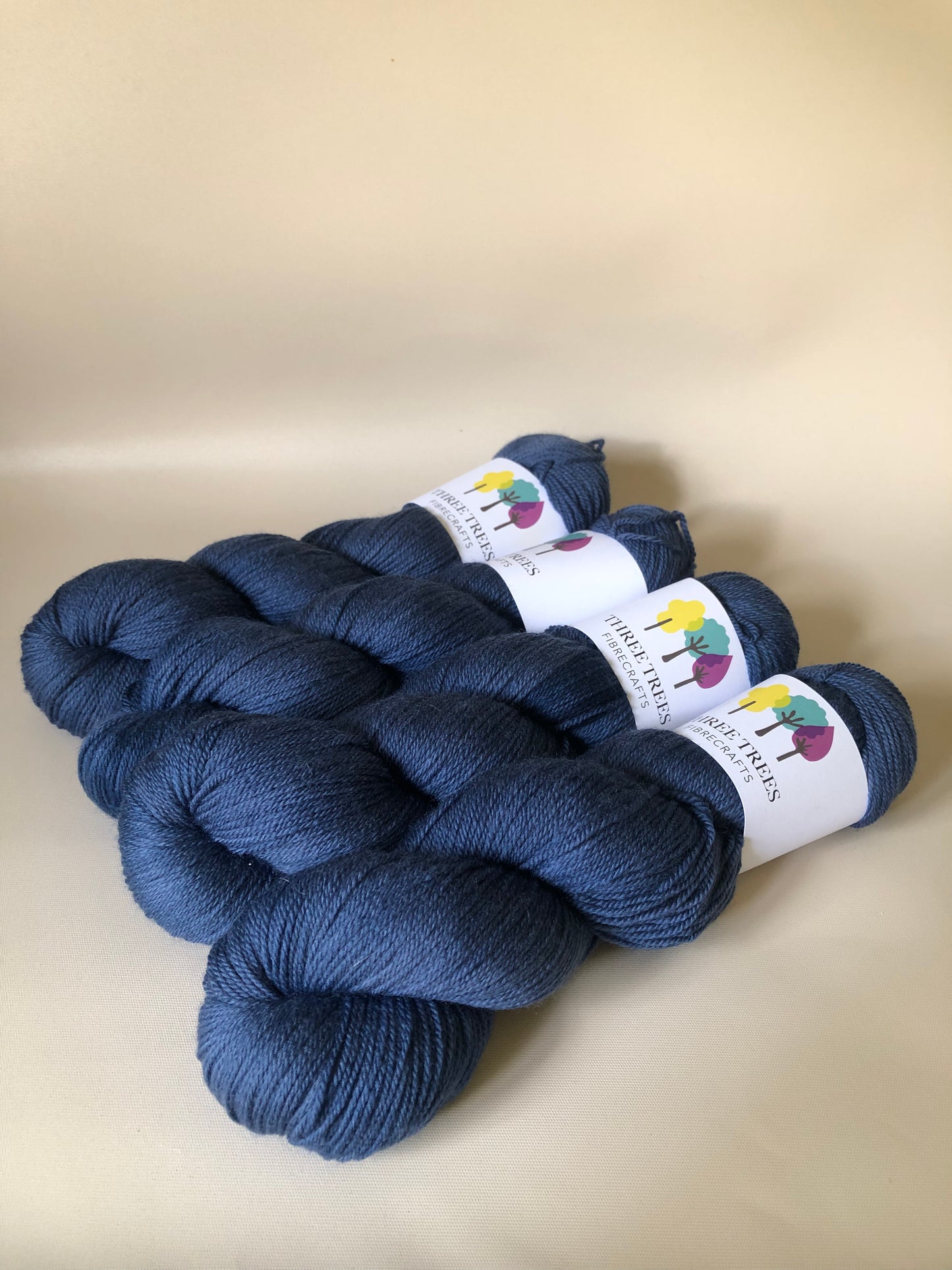 Three Trees Fibrecrafts 4 ply Blue on Blue