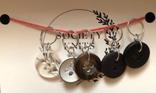 Society Knits The Lost Button Stitch marker collection - jackets