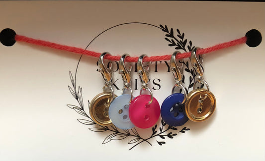 Society Knits The Lost Button Stitch marker collection - Rose amongst the golds