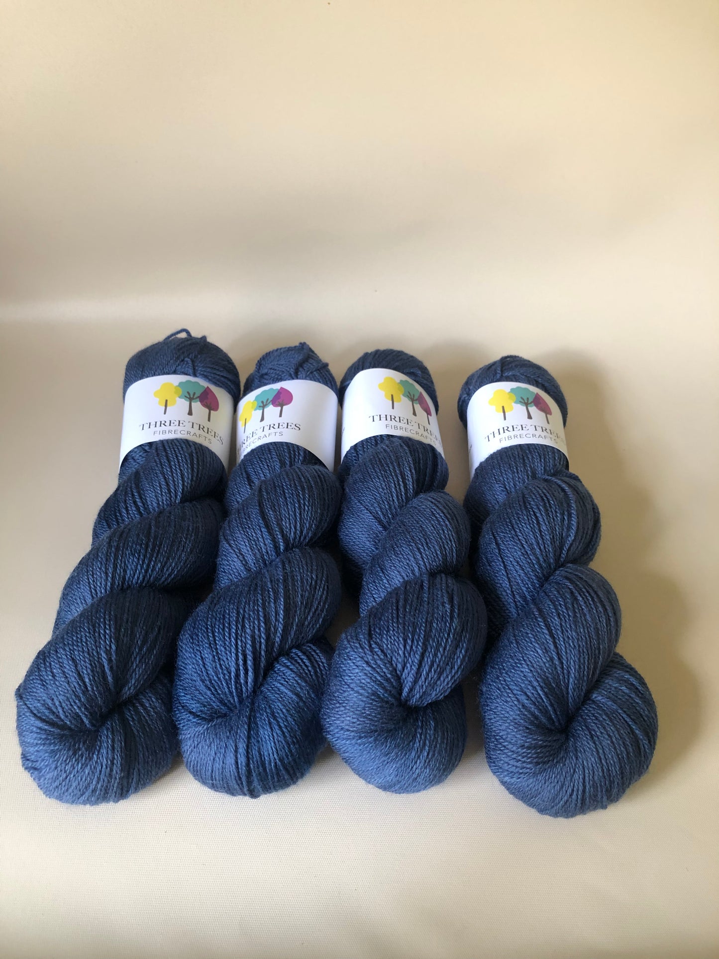 Three Trees Fibrecrafts 4 ply Blue on Blue